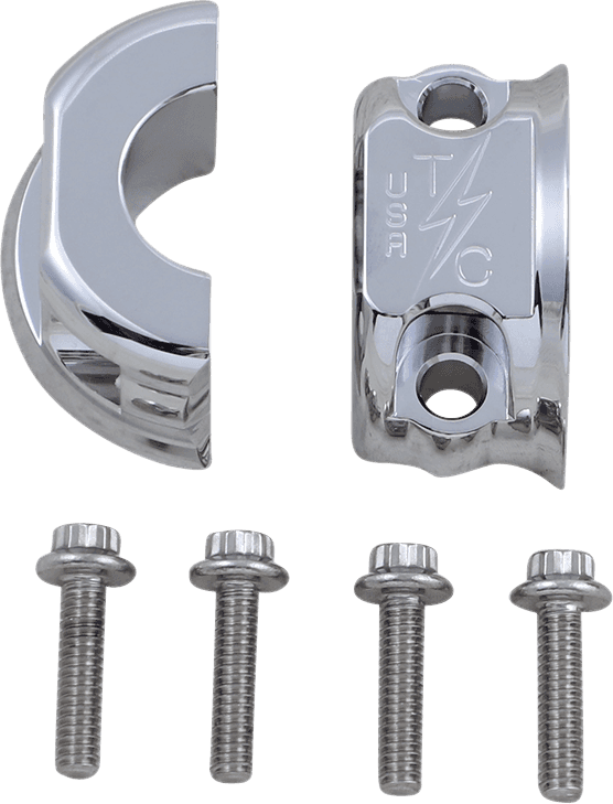 THRASHIN SUPPLY CO. 0615-0326 Brake/Clutch Perch Clamps - Chrome