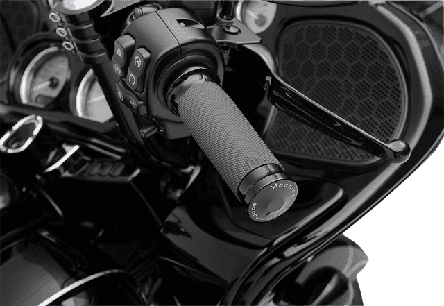 PERFORMANCE MACHINE (PM) 0630-0543 Contour Renthal Wrapped Grips - TBW - Black — image 4 of 4