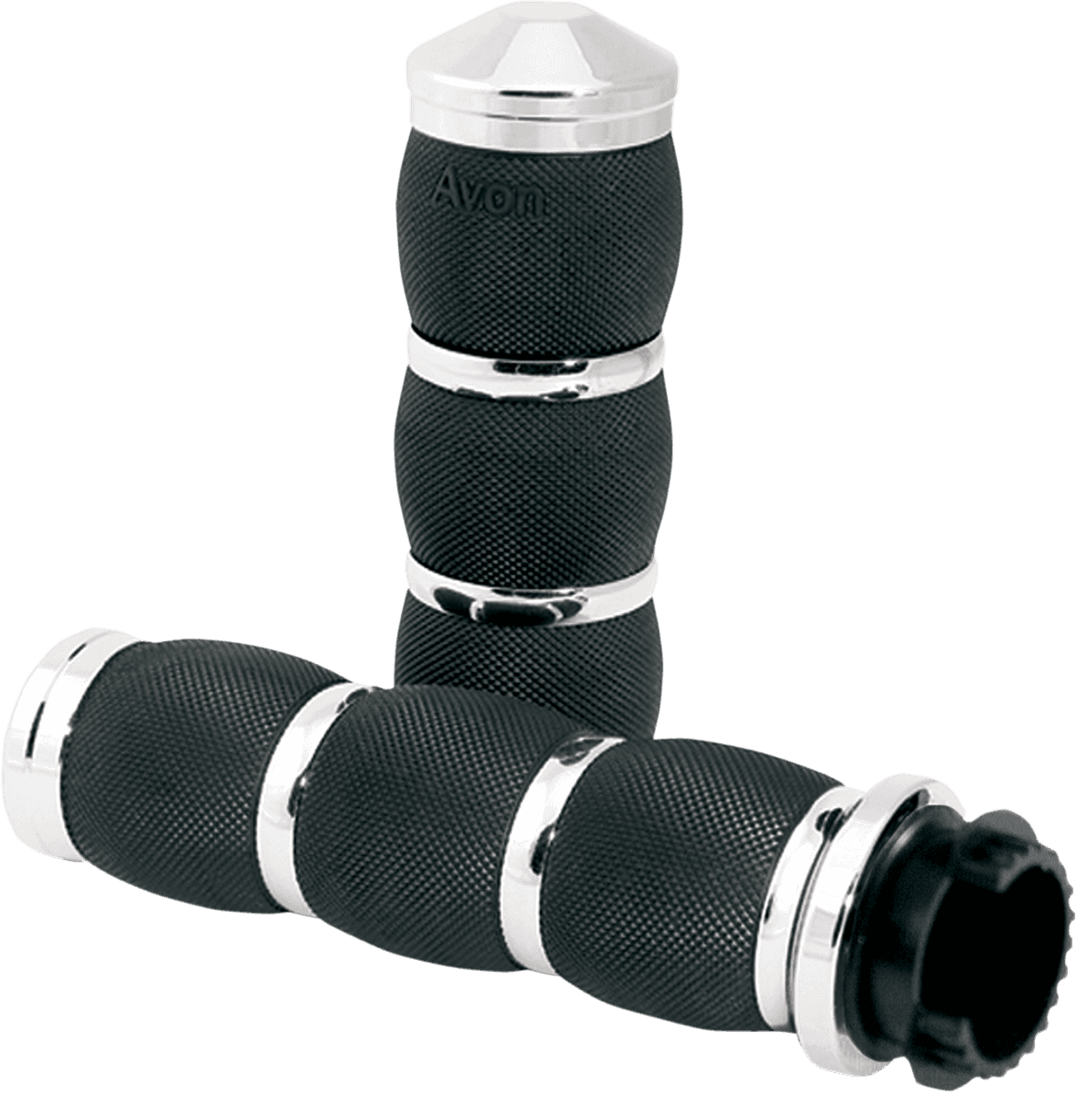 AVON GRIPS 0630-0691 3-Ring Air Cushioned Grips - Touring - Chrome