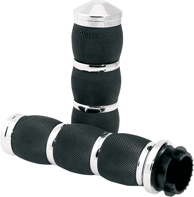 AVON GRIPS 0630-0691 3-Ring Air Cushioned Grips - Touring - Chrome