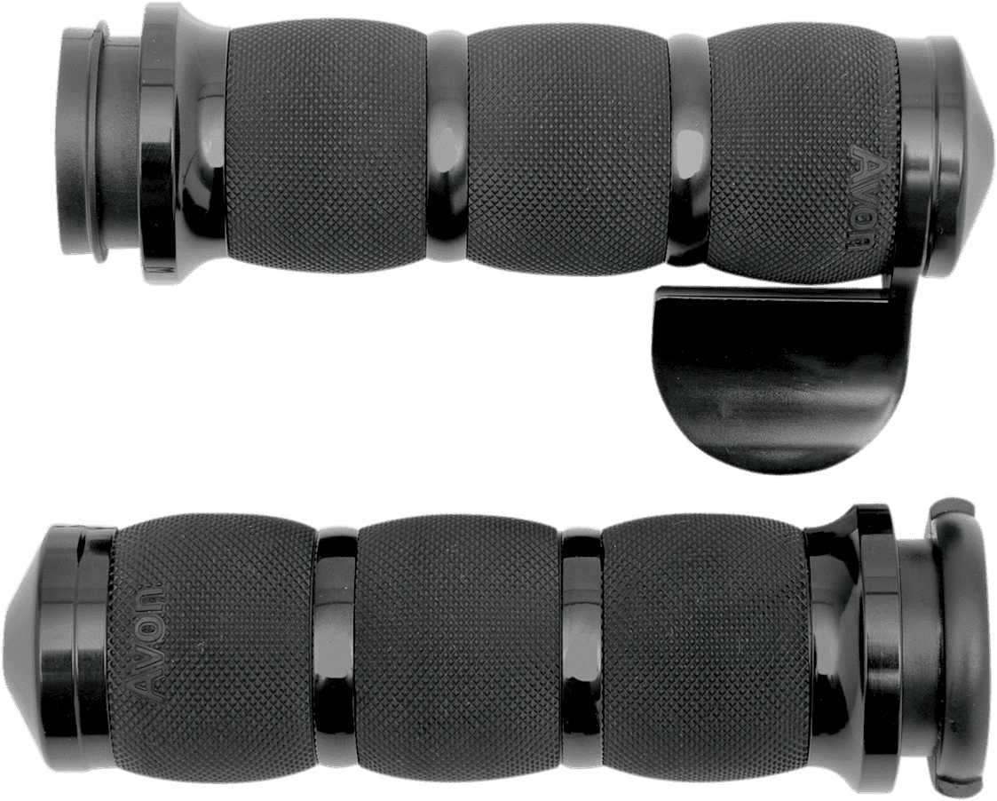 AVON GRIPS 0630-0843 3-Ring Air Cushioned Grips - TBW - Throttle Boss - Anodized