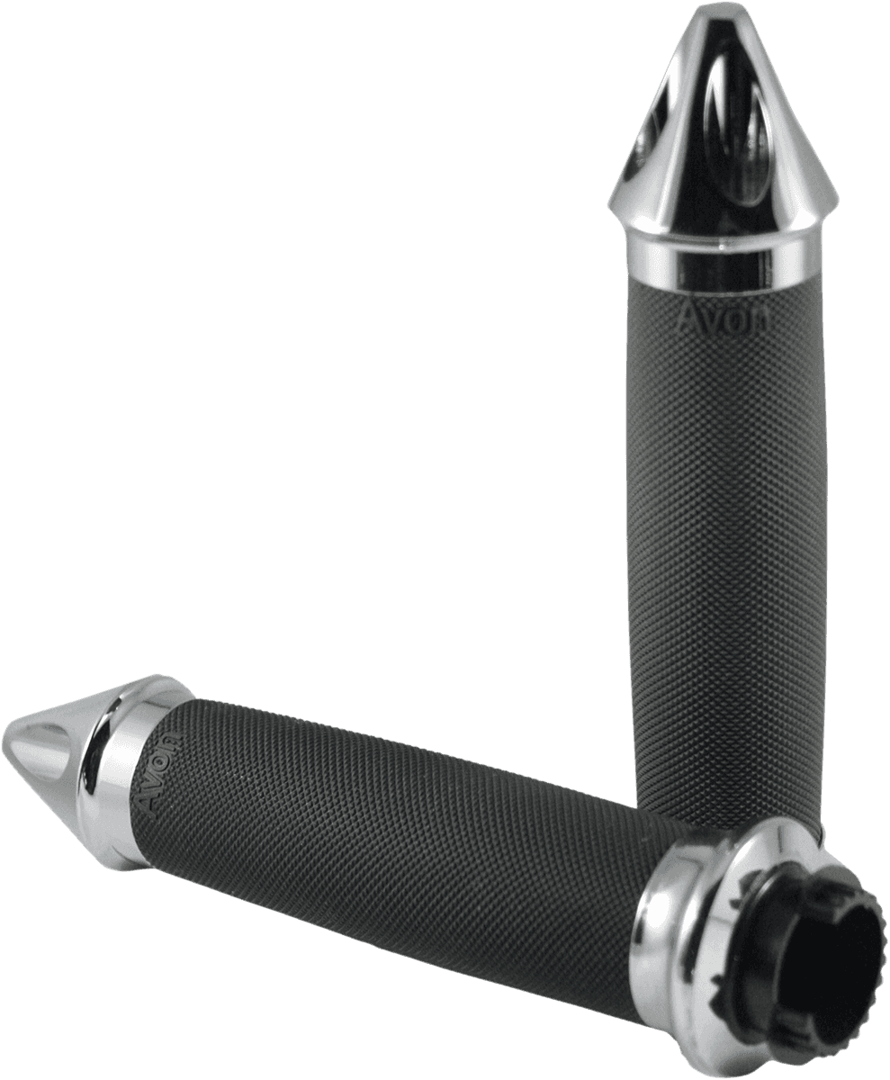 AVON GRIPS 0630-0844 Custom Spike End Grips - Touring - Chrome