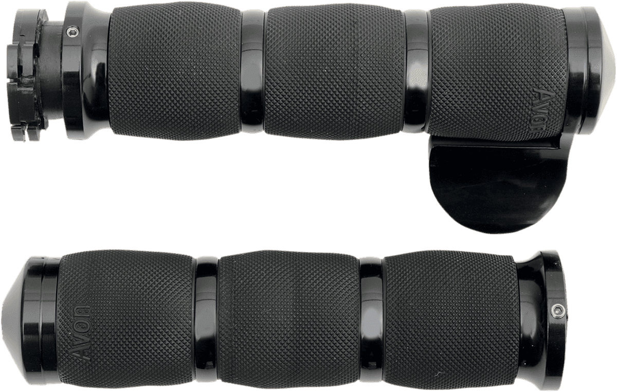 AVON GRIPS 0630-0847 3-Ring Air Cushioned Grips - Throttle Boss - Anodized