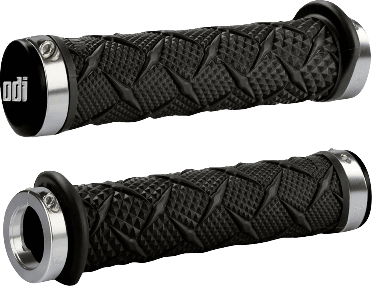 ODI 0630-0890 Grips - Xtreme - Lock-On - Black/Silver