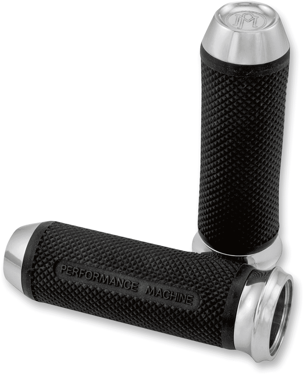 PERFORMANCE MACHINE (PM) 0630-0954 Elite Custom Grips - TBW - Chrome