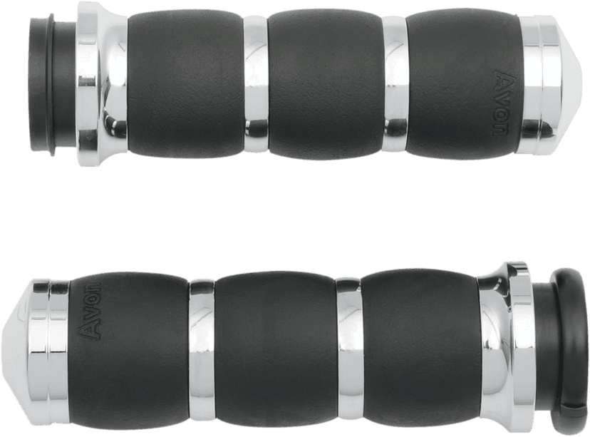 AVON GRIPS 0630-0968 3-Ring Velvet Air Grips - TBW - Chrome