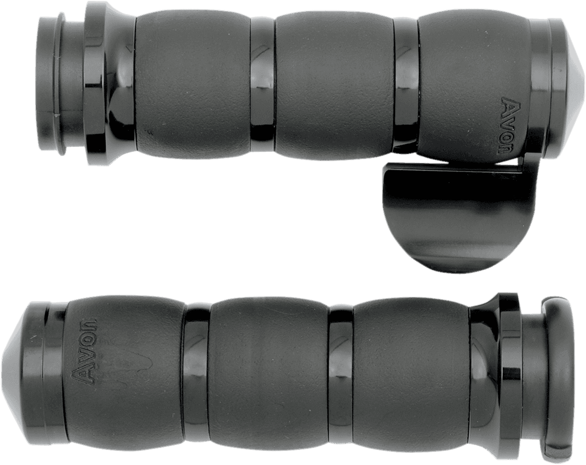 AVON GRIPS 0630-0974 3-Ring Velvet Air Grips - TBW - Throttle Boss - Black