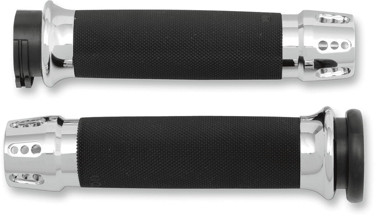 AVON GRIPS 0630-1174 Gatlin Custom Grips - Chrome