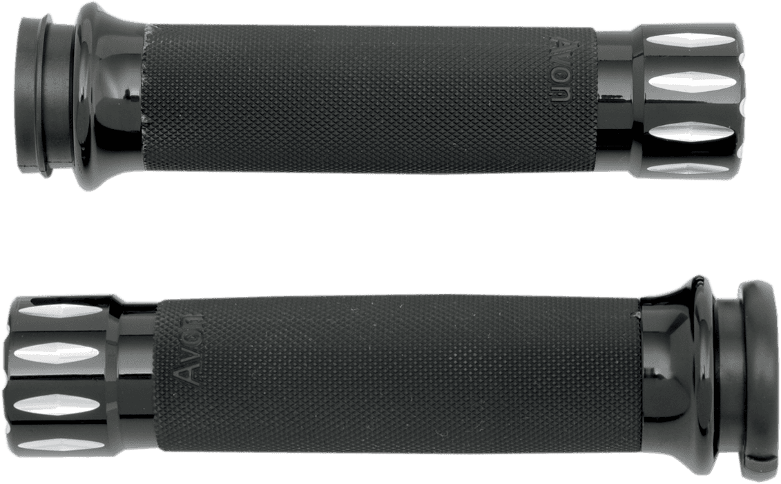 AVON GRIPS 0630-1181 Rival Custom Grips - TBW - Black