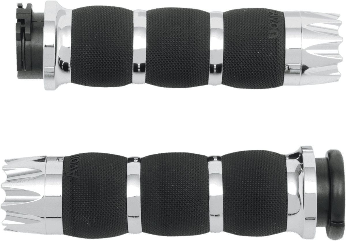 AVON GRIPS 0630-1182 Excalibur Air Cushioned Grips - Chrome