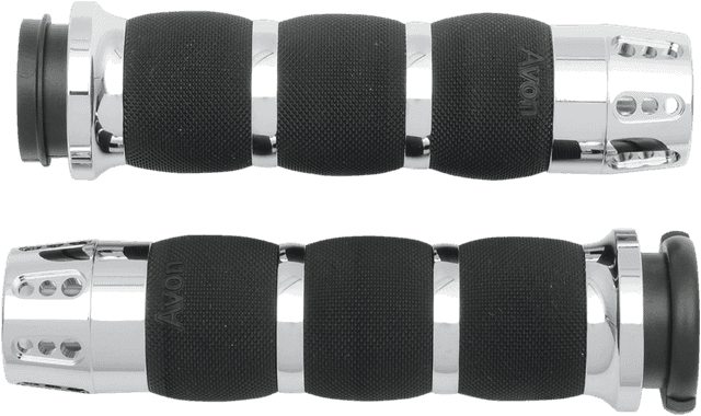 AVON GRIPS 0630-1187 Gatlin Air Cushioned Grips - TBW - Chrome