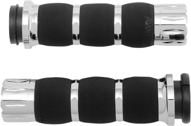 AVON GRIPS 0630-1191 Rival Air Cushioned Grips - TBW - Chrome