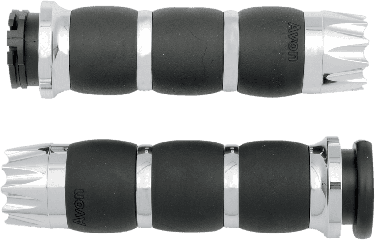 AVON GRIPS 0630-1194 Excalibur Velvet Air Grips - Chrome