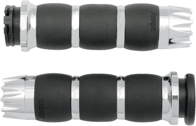 AVON GRIPS 0630-1194 Excalibur Velvet Air Grips - Chrome