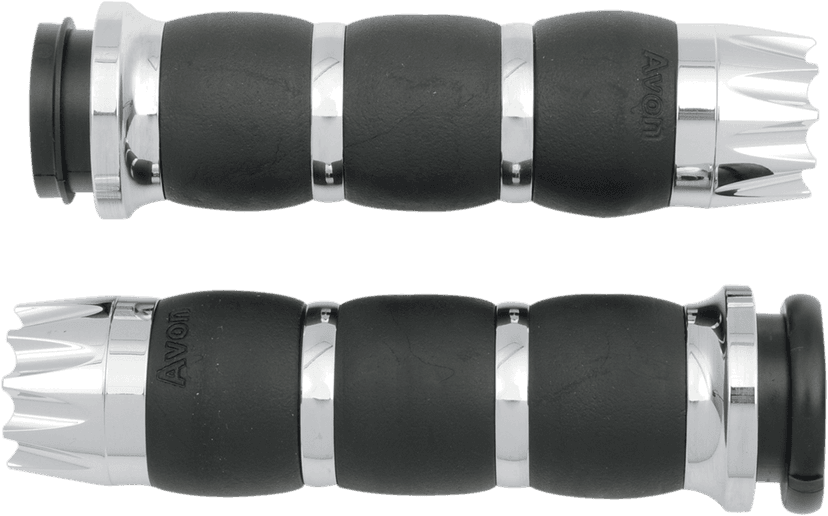 AVON GRIPS 0630-1195 Excalibur Velvet Air Grips - TBW - Chrome