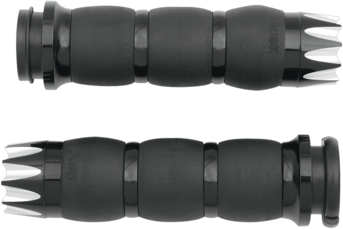 AVON GRIPS 0630-1197 Excalibur Velvet Air Grips - TBW - Black