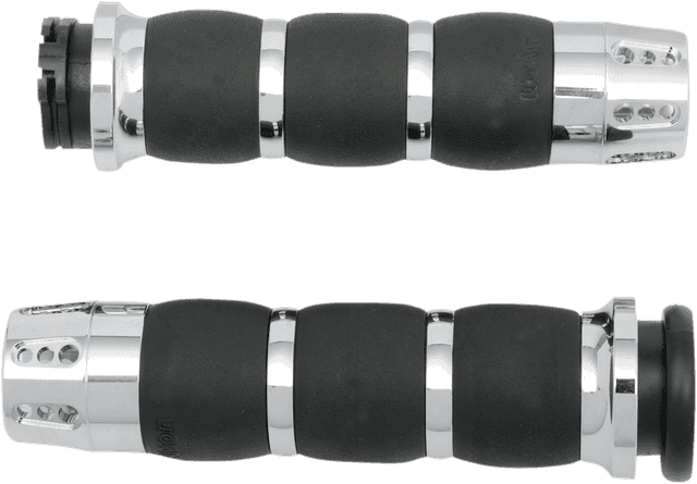 AVON GRIPS 0630-1198 Gatlin Velvet Air Grips - Chrome