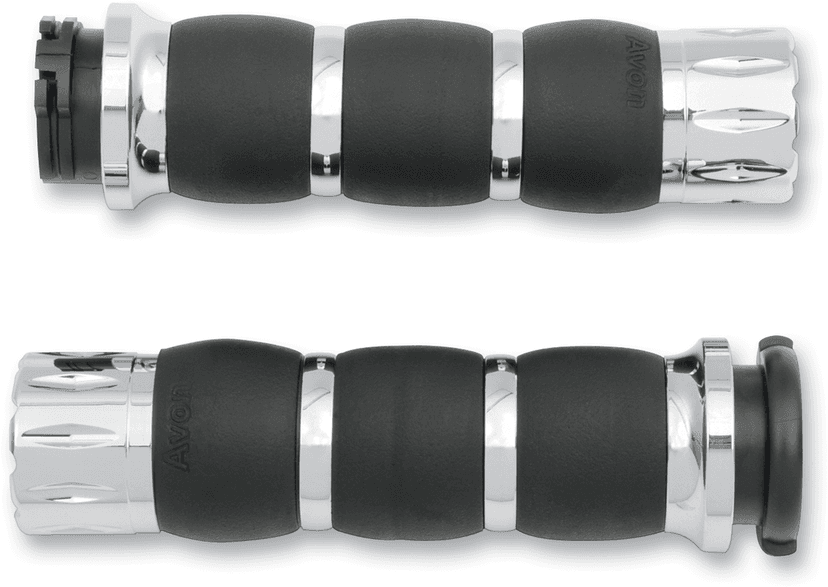 AVON GRIPS 0630-1202 Rival Velvet Air Grips - Chrome