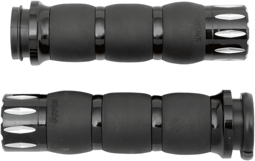 AVON GRIPS 0630-1205 Rival Velvet Air Grips - TBW - Black
