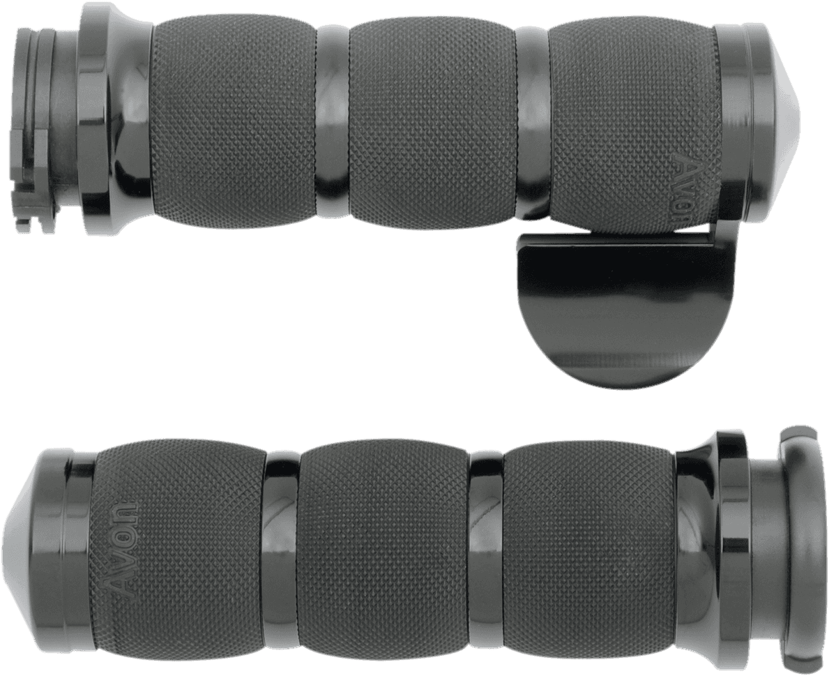 AVON GRIPS 0630-1215 3-Ring Air Cushioned Grips - Throttle Boss - Anodized