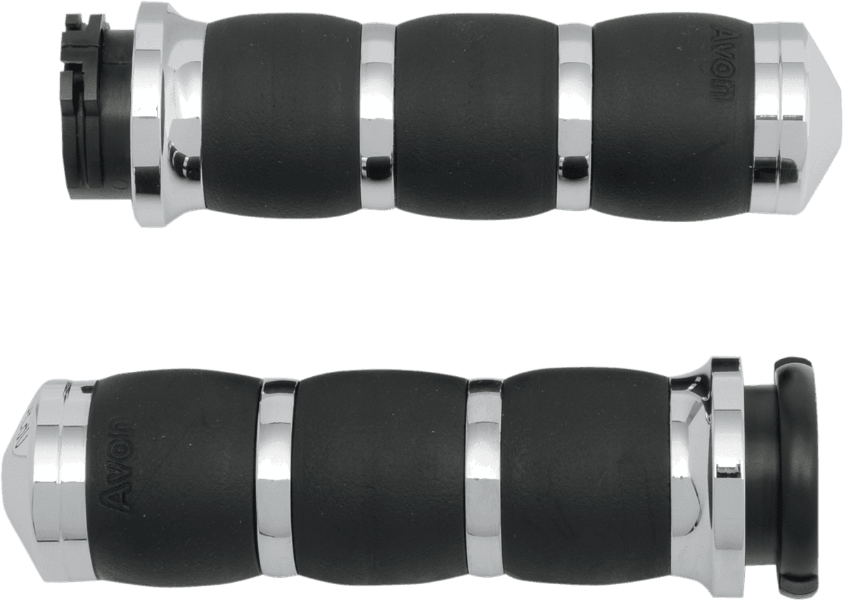 AVON GRIPS 0630-1216 3-Ring Velvet Air Grips - Chrome