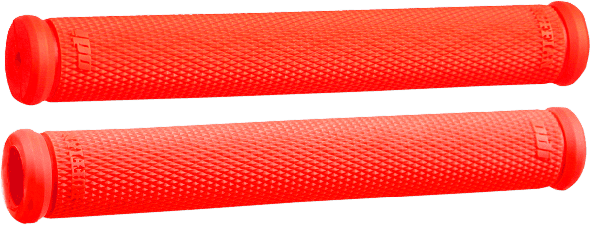 ODI 0630-1628 Snow Ruffian Grips - 8" - Fluorescent Red