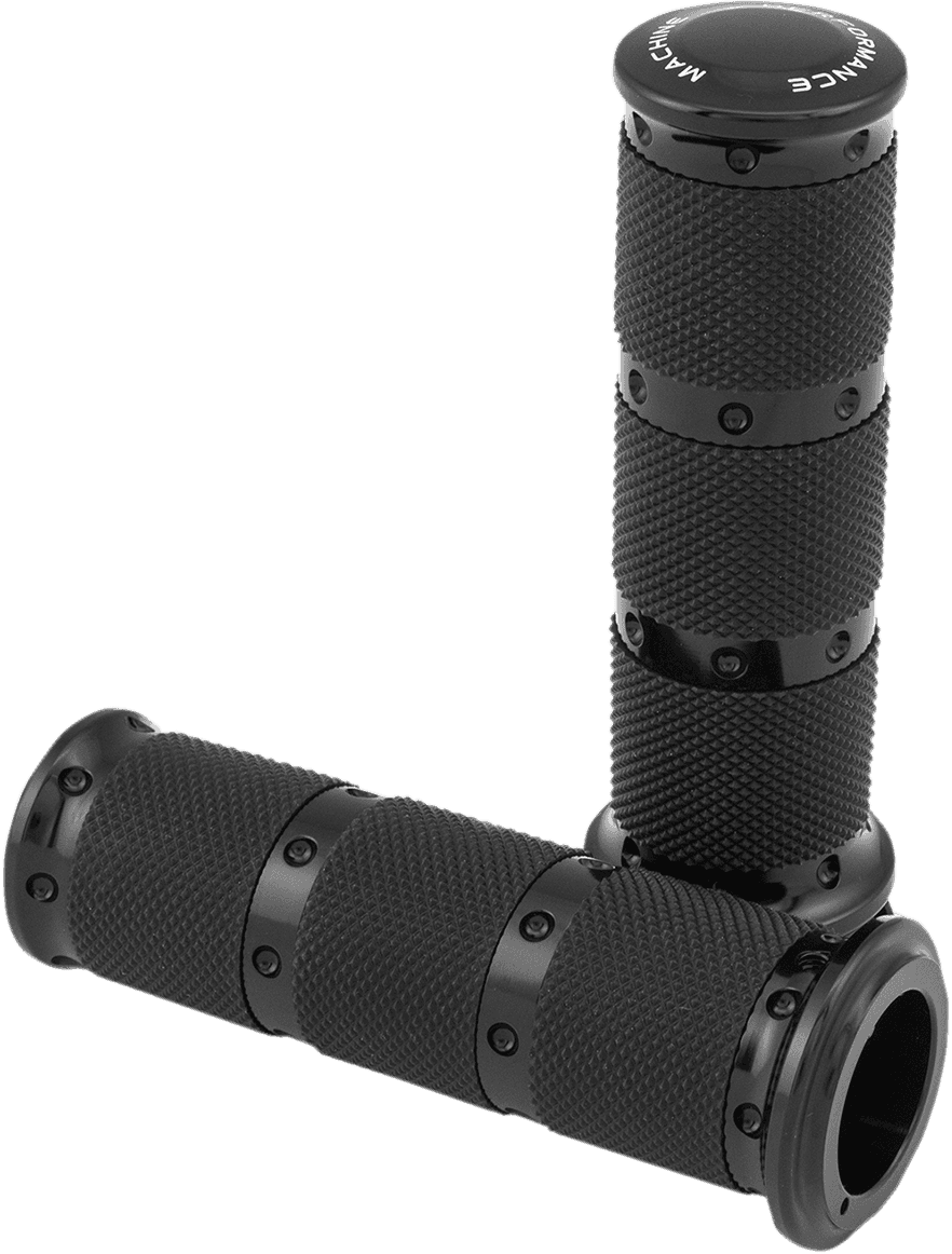 PERFORMANCE MACHINE (PM) 0630-1655 Contour XLS Renthal Wrapped Grips - Cable - Black