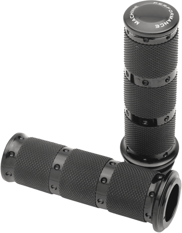 PERFORMANCE MACHINE (PM) 0630-1657 Contour XLS Renthal Wrapped Grips - TBW - Black