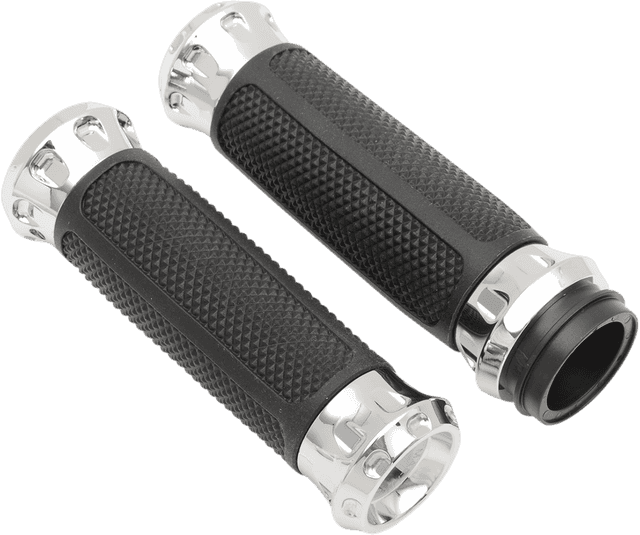 PERFORMANCE MACHINE (PM) 0630-1668 Overdrive Custom Grips - TBW - Chrome