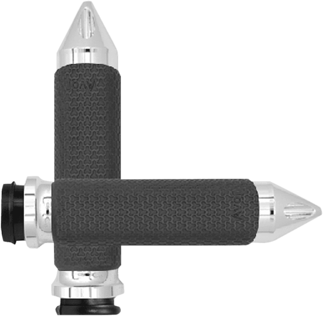 AVON GRIPS 0630-1880 Vibration Dampening Memory Foam Grips - Small - Spike - TBW - Chrome