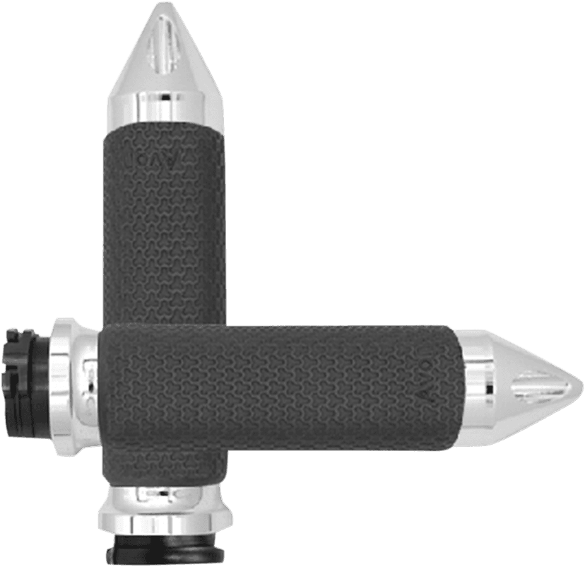 AVON GRIPS 0630-1883 Vibration Dampening Memory Foam Grips - Medium - Spike - Chrome