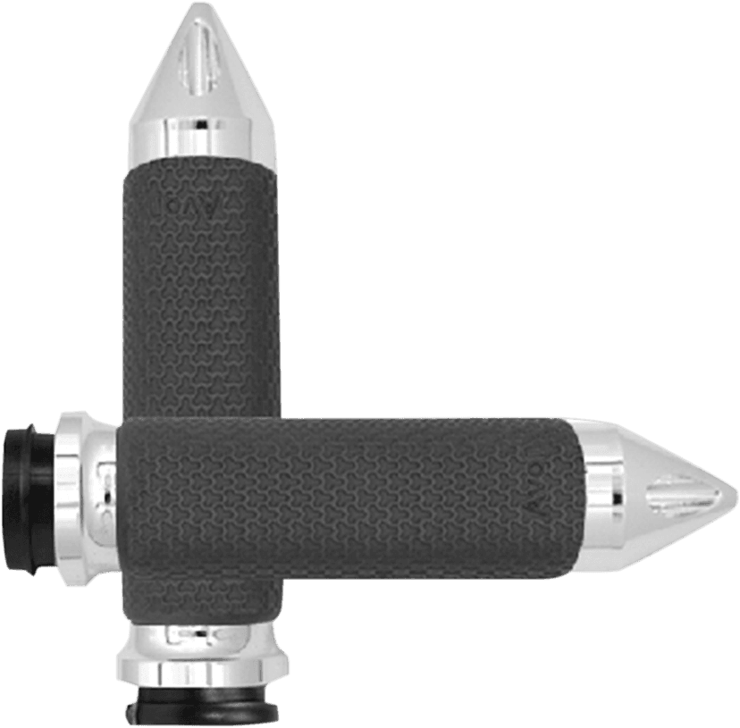 AVON GRIPS 0630-1884 Vibration Dampening Memory Foam Grips - Medium - Spike - TBW - Chrome