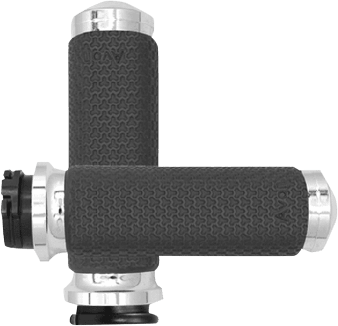 AVON GRIPS 0630-1885 Vibration Dampening Memory Foam Grips - Large - Chrome
