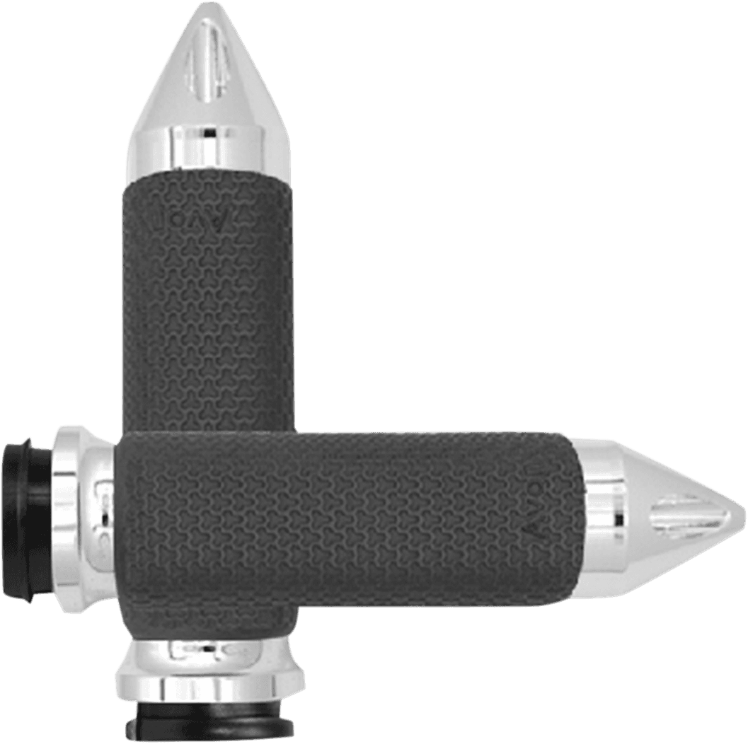 AVON GRIPS 0630-1888 Vibration Dampening Memory Foam Grips - Large - Spike - TBW - Chrome