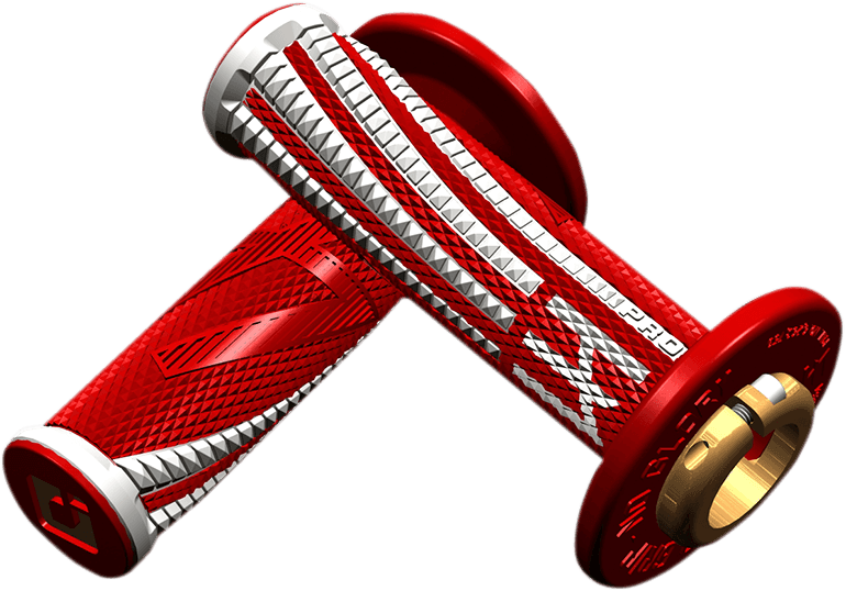 ODI 0630-2267 Emig Pro V2 Lock-On Grips - Red/White