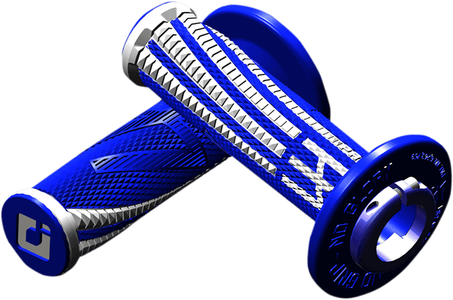 ODI 0630-2268 Emig Pro V2 Lock-On Grips - Blue/White