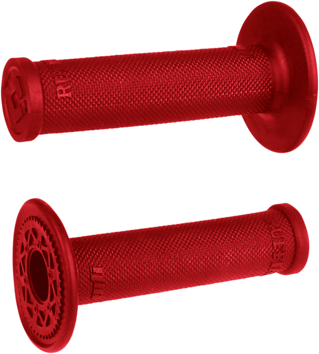ODI 0630-2527 Ruffian MX Single-Ply Grips - No Waffle - Red