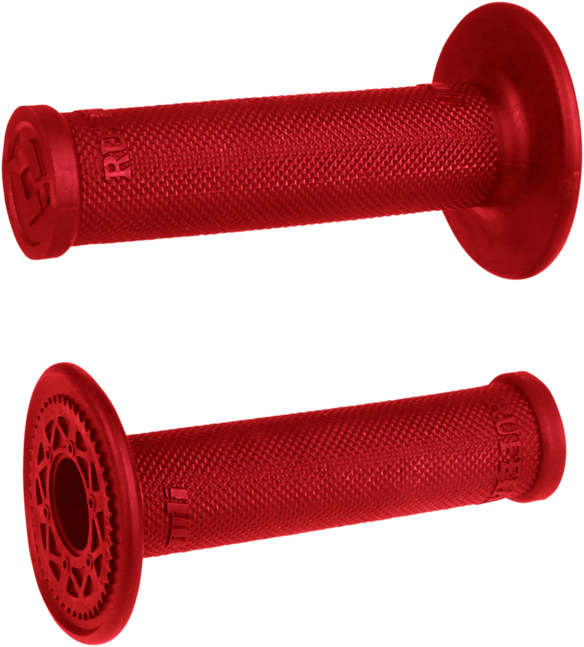 ODI 0630-2527 Ruffian MX Single-Ply Grips - No Waffle - Red