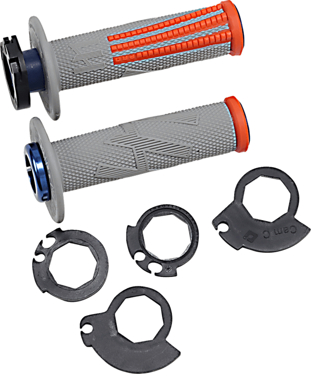 ODI 0630-2644 Emig Pro V2 Lock-On Grips - Gray/Orange — image 2 of 2