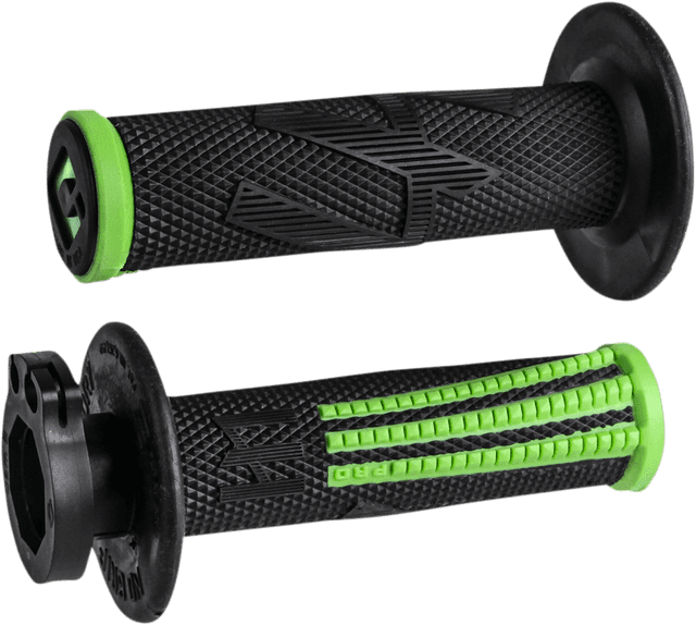 ODI 0630-2645 Emig Pro V2 Lock-On Grips - Green/Black