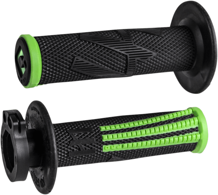 ODI 0630-2645 Emig Pro V2 Lock-On Grips - Green/Black