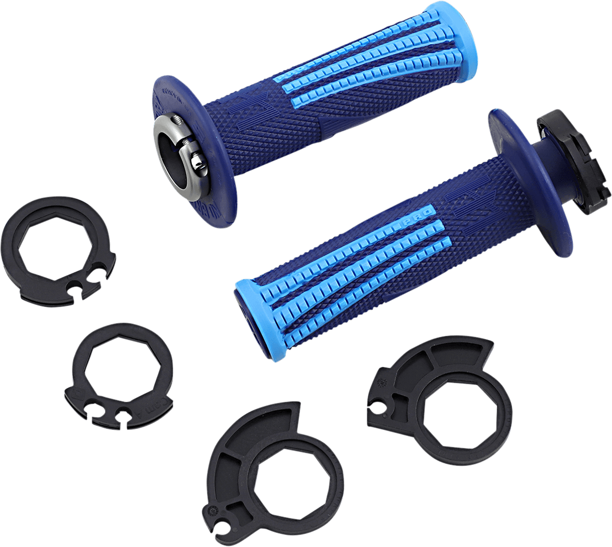 ODI 0630-2653 Emig Pro V2 Lock-On Grips - Navy/Light Blue
