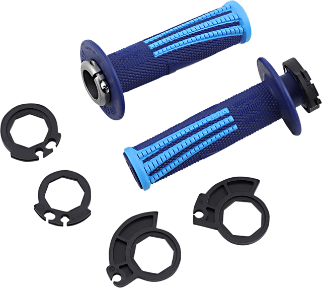ODI 0630-2653 Emig Pro V2 Lock-On Grips - Navy/Light Blue