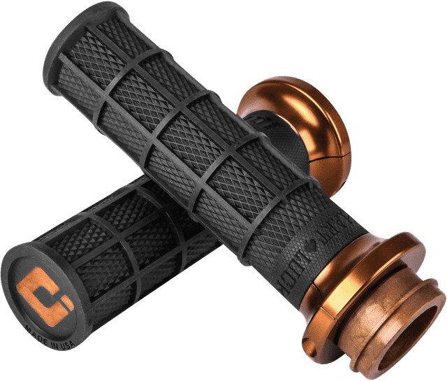 ODI 0630-2693 Hart-Luck Signature V-Twin Lock-On™ Grips - Cable - Black/Bronze — image 1 of 2