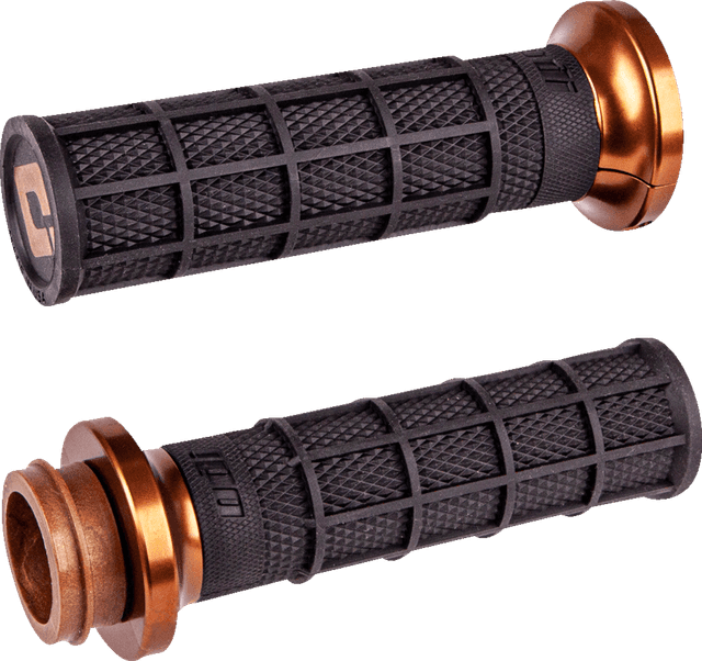 ODI 0630-2693 Hart-Luck Signature V-Twin Lock-On™ Grips - Cable - Black/Bronze — image 2 of 2