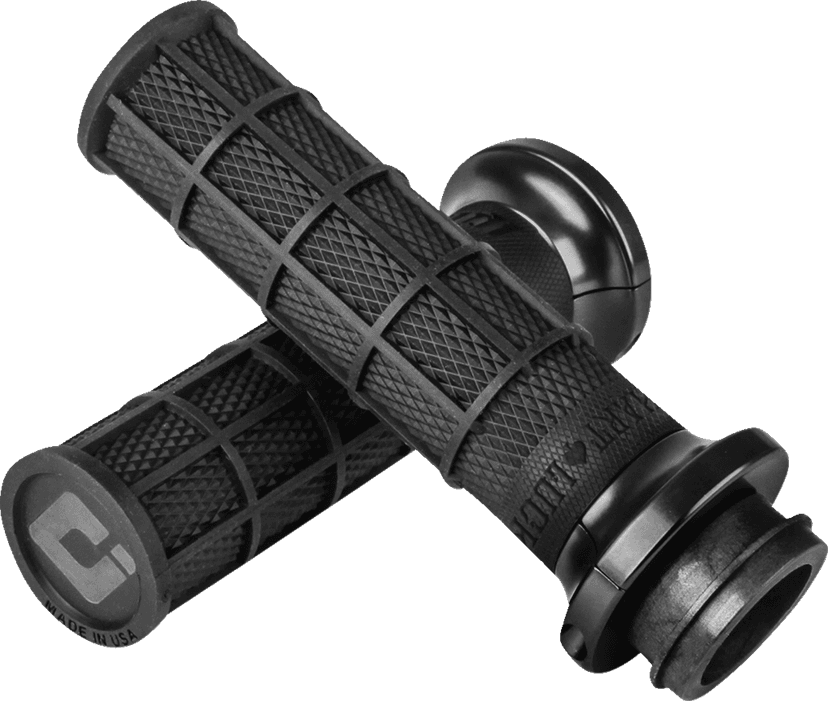 ODI 0630-2694 Hart-Luck Signature V-Twin Lock-On™ Grips - TBW - Black/Black — image 1 of 4