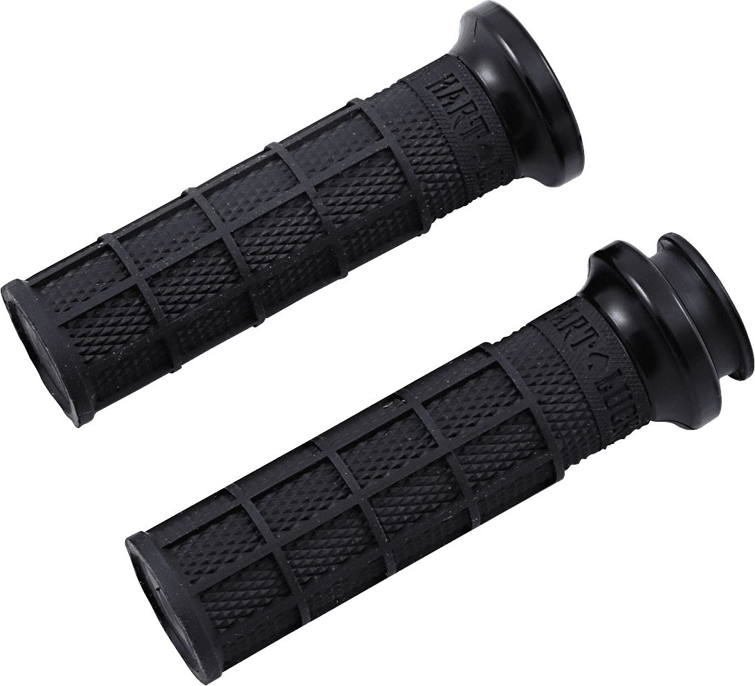 ODI 0630-2697 Hart-Luck Signature V-Twin Lock-On™ Grips for Indian - Black/Black
