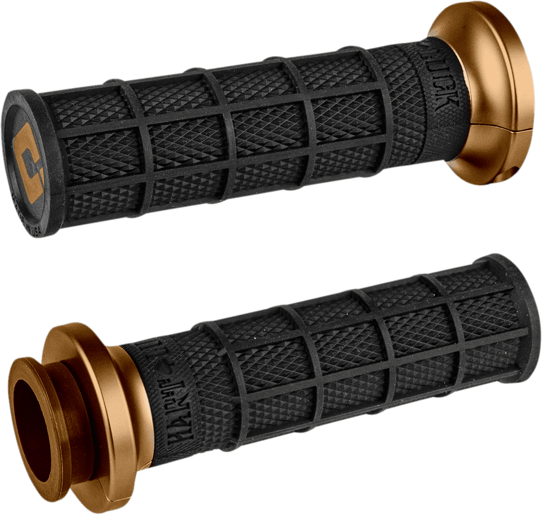 ODI 0630-2699 Hart-Luck Signature V-Twin Lock-On™ Grips for Indian - Black/Bronze