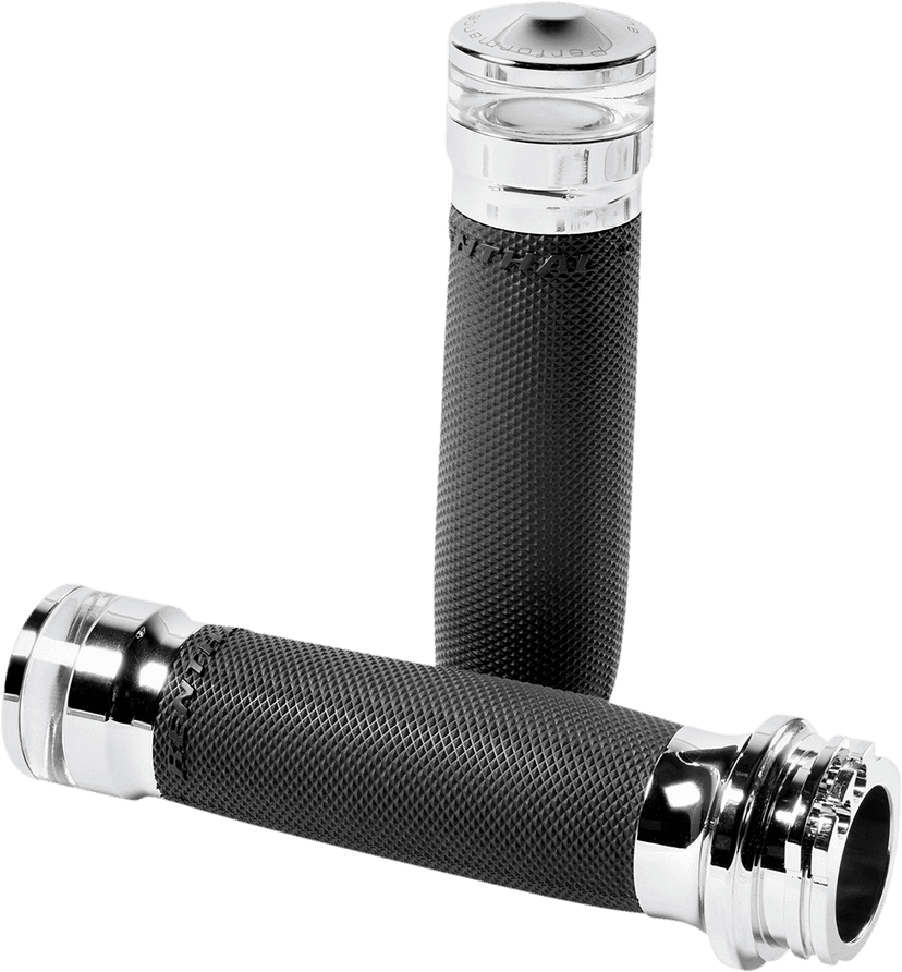 BARNETT 0630-2732 Vision Series Contour LED Turn Signal Grips - Cable - Chrome — image 1 of 2