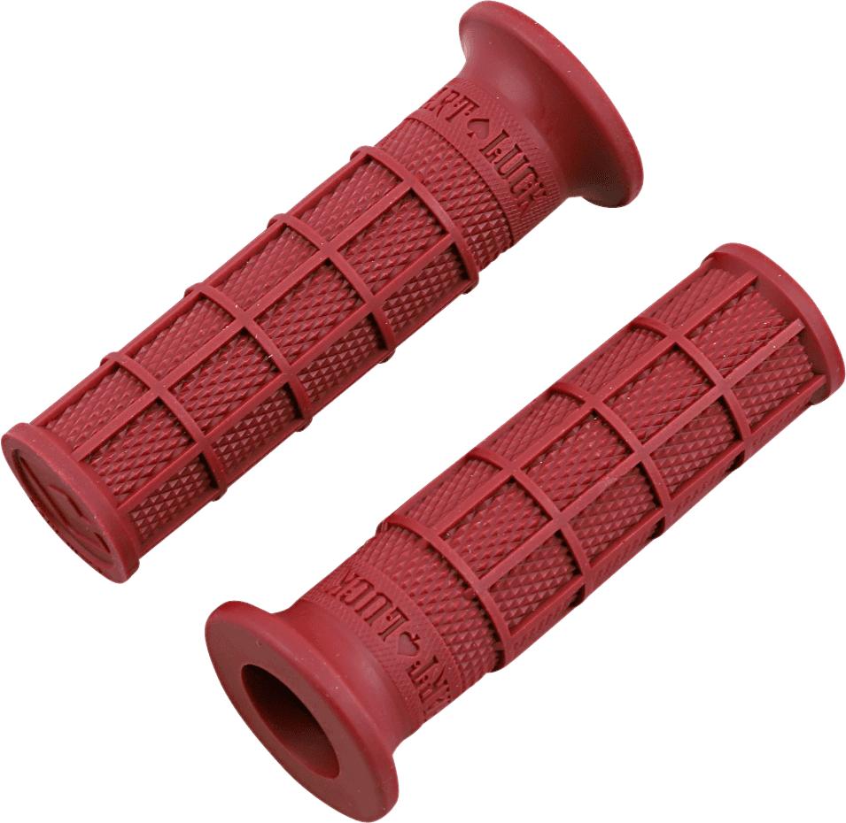 ODI 0630-2735 Hart-Luck Signature Full-Waffle Slip-On Grips - Red